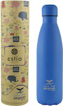 Estia Flask Lite Save the Aegean Bottle Thermos Stainless Steel BPA Free Olympic Blue 500ml