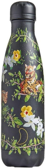 Chilly's Original Series Tropical Μπουκάλι Θερμός Ανοξείδωτο BPA Free 500ml chillys Μαύρο