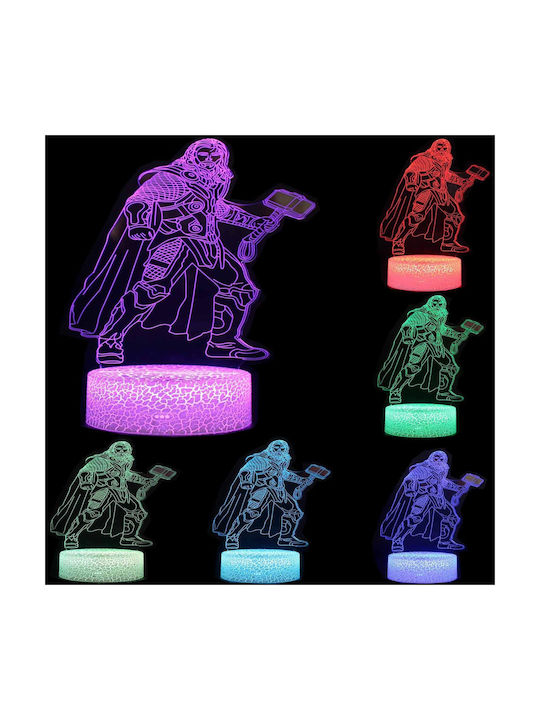 Διακοσμητικό Φωτιστικό με Φωτισμό RGB 3D Illusion LED