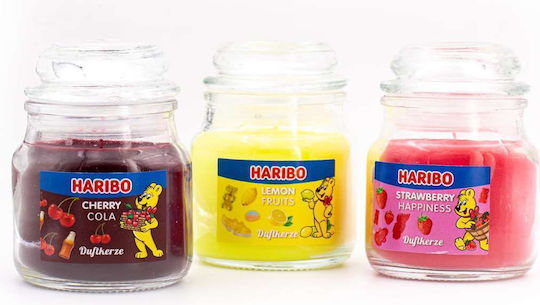Haribo Ароматична Свещ в Буркан Лимон 3 Бройки