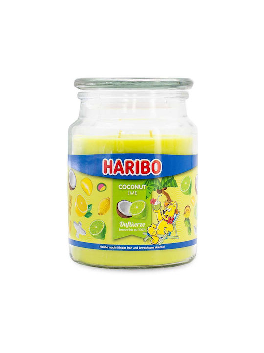 Haribo Scented Candle Jar with Scent Coconut Green 510gr 1pcs