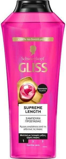 Gliss Hair Repair Supreme Length Σαμπουάν Αναδόμησης/Θρέψης & Διατήρησης Χρώματος για Όλους τους Τύπους Μαλλιών 400ml