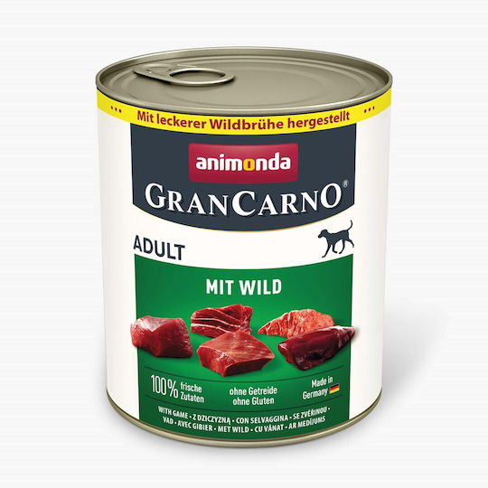 Animonda Grancarno Wet Food Dogs in Cans with Duck Grain-Free & Gluten-Free 400gr