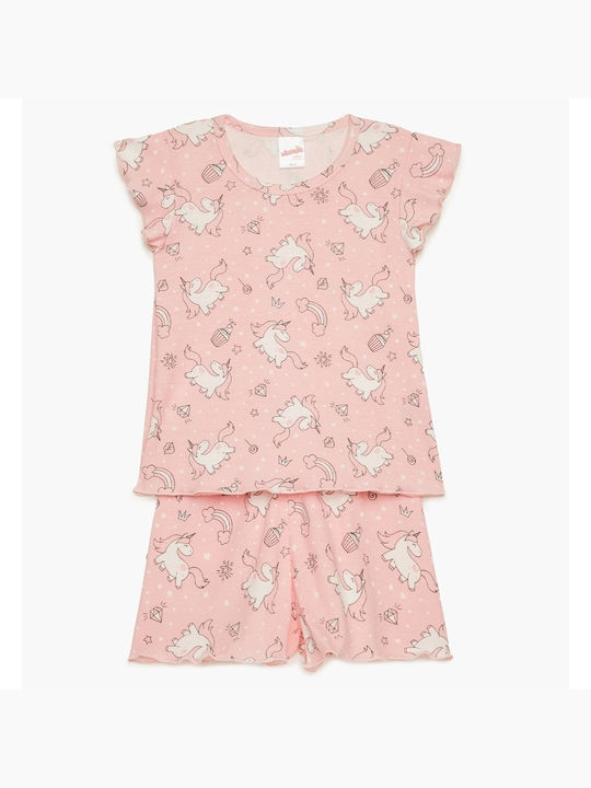 Minerva Kids Pyjamas Summer Cotton Pink Baby