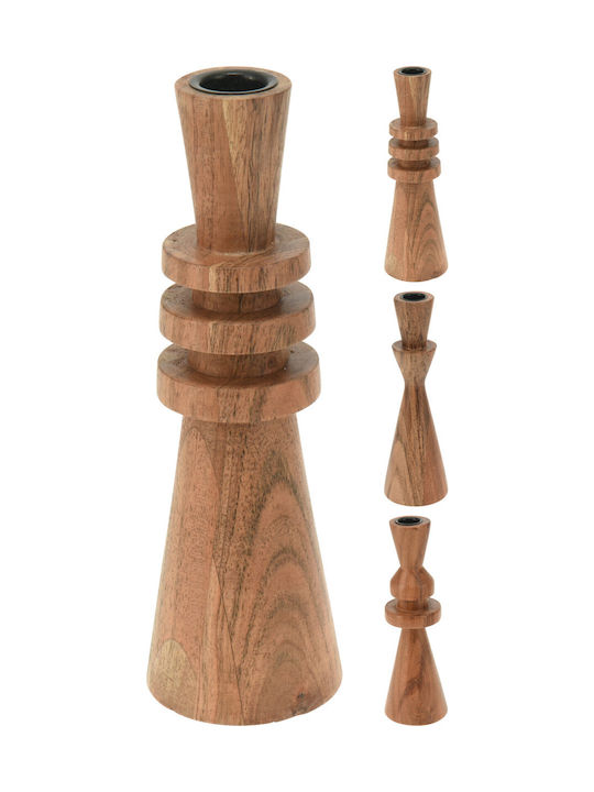 Koopman Candle Holder Wooden 22cm 1pcs Various Designs