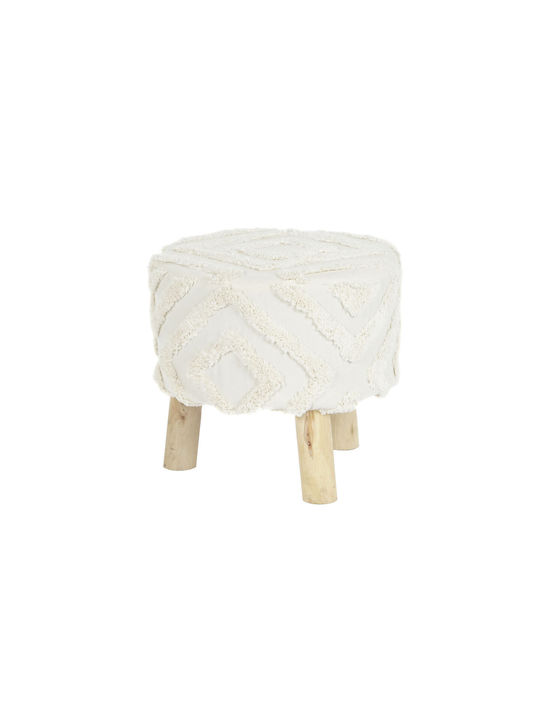 Stool For Living Room White 40x40x40cm