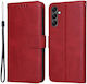 Samsung Wallet Leather Red (Galaxy A25 5G)