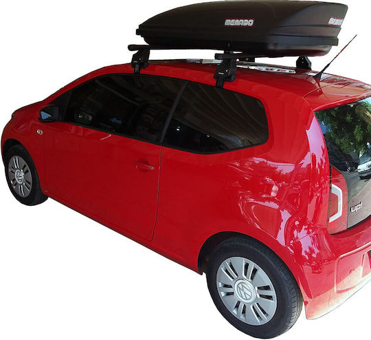 Menabo Metallic Car Roof Bars for Volkswagen Up 3D Set with Roof Rack Legs M.P.VWUP.10