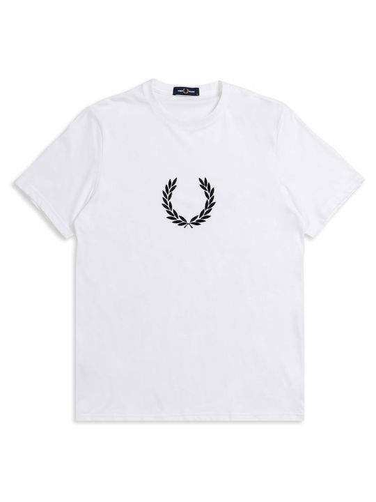 Fred Perry Ανδρικό T-shirt Κοντομάνικο Λευκό