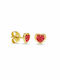 Kontopoulos Kids Earrings Studs Hearts made of Gold 14K