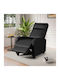 Fray Relaxsessel Friseurwaschbecken aus Kunstleder Schwarz 67x74x109cm