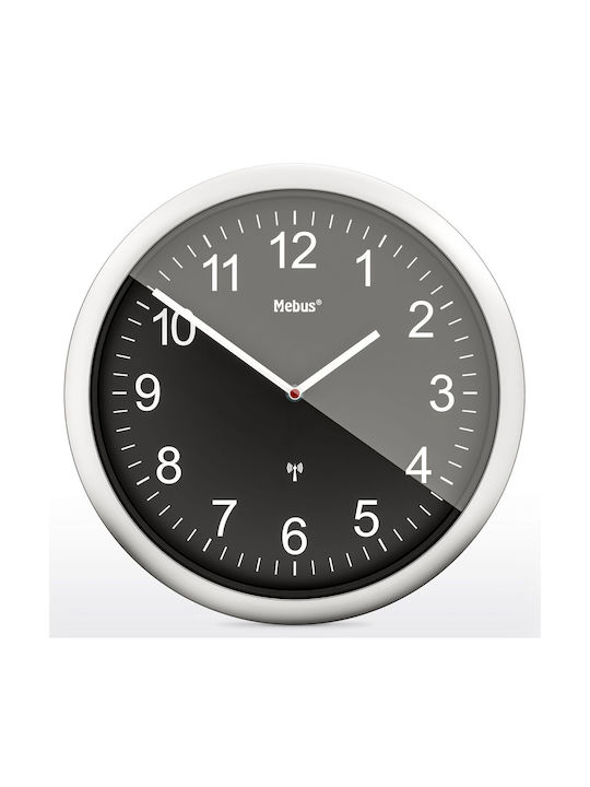 Mebus Radio Wall Clock Black