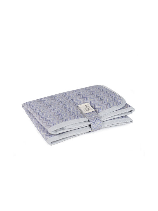 Walking Mum Pad Portabil De Schimbare Zigzag Din Material Gri/Albastru 33x66cm