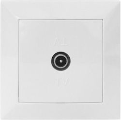 Adeleq TV Antenna Socket Terminal in White color 15-0140