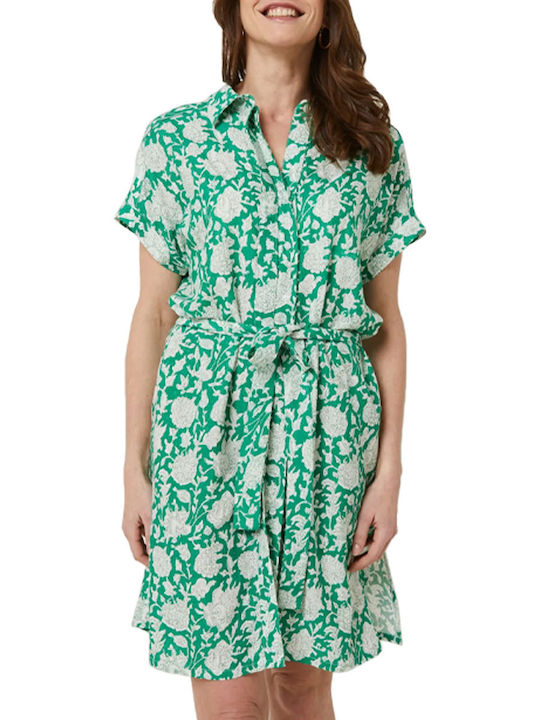 C'est Beau La Vie Mini Shirt Dress Dress Green