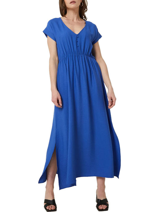 C'est Beau La Vie Maxi Shirt Dress Dress Blue Indigo