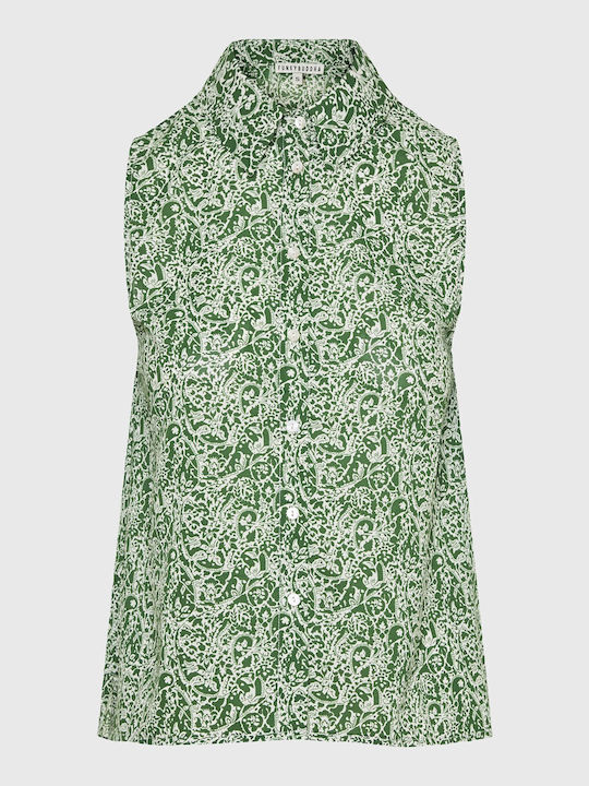 Funky Buddha Women's Sleeveless Shirt Green