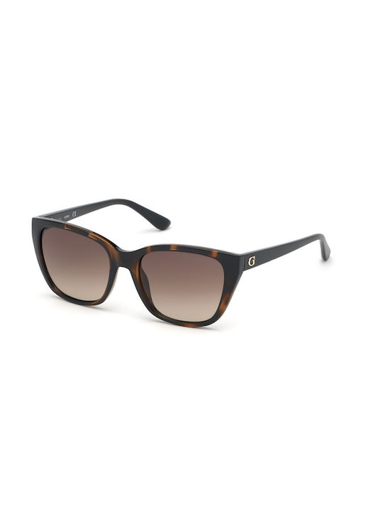 Guess Women's Sunglasses with Brown Tartaruga Plastic Frame and Brown Gradient Lens GU7593 52F