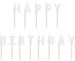 White Candles Happy Birthday