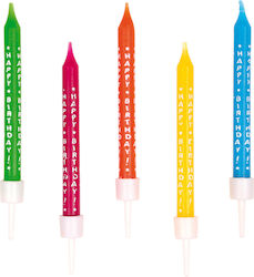 Cake Candles Colorful Happy Birthday 10 pcs