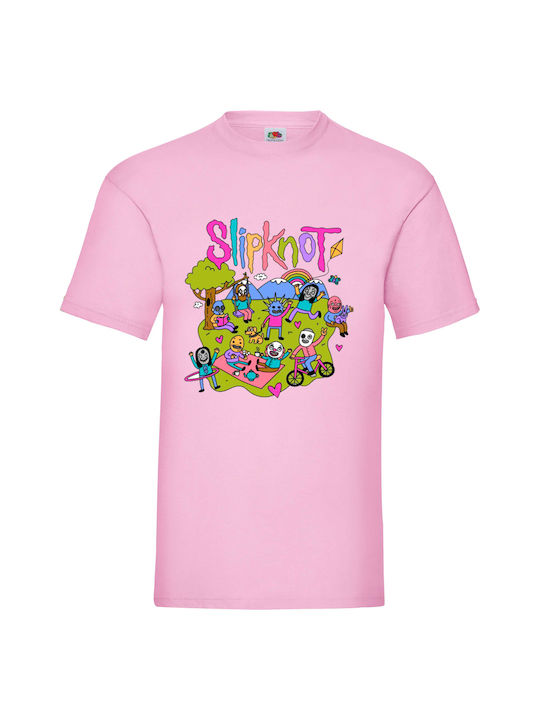 Fruit of the Loom Slipknot T-shirt Slipknot Pink Cotton