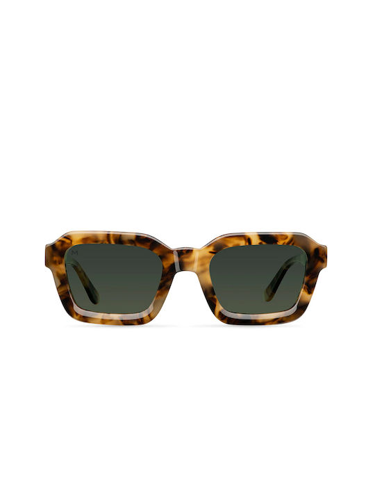 Meller Tigris Sunglasses with Brown Tartaruga Plastic Frame and Green Polarized Lens NAY-LIGHTTIGOLI