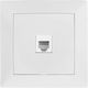 Adeleq Complete Single Telephone Socket White 15-0180