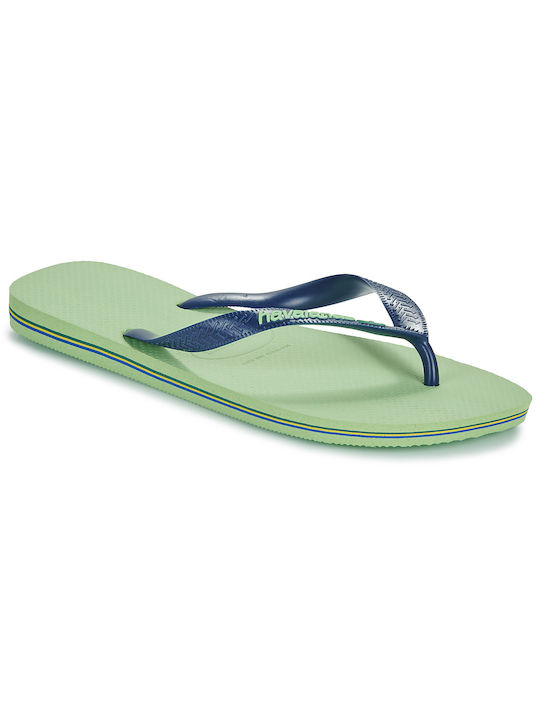 Havaianas Brasil Logo Мъжки плажни обувки Зелени