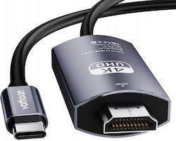 Zenwire 1014801676 HDMI 2.0 HDMI-Stecker - USB-C-Stecker 2m Graue