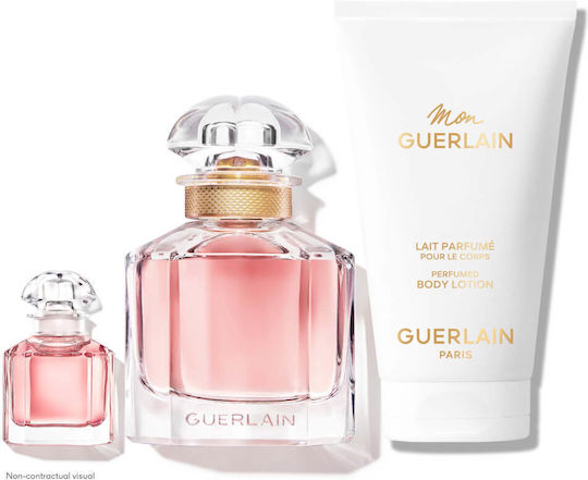 Guerlain Mon Guerlain Set 3 Pcs Mon Guerlain Eau De Parfum 50ml Mon Guerlain Eau De Parfum 5ml Loțiune de corp parfumată 75ml