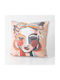 Borea Decorative Pillow Case Printed Design 73 100% Cotton Ecru 45x45cm