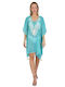 Aquablue Damen Kaftan Strand Sky Blue