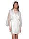 Milena by Paris Summer Women's Satin Robe Ivory Coast