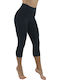 Women's Capri Training Legging High Waisted & Push Up Black