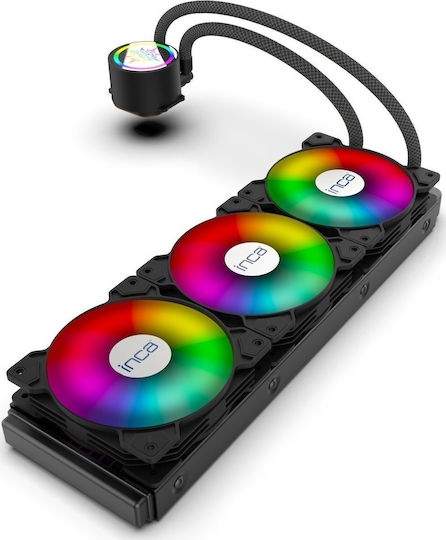 Inca ISS-03XN Wasserkühlsysteme AIO CPU mit 3 Lüfterabmessung 120mm und ARGB Beleuchtung