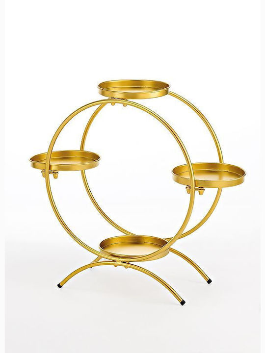 Metallischer dekorativer Türgriff in Gold 4 Positionen 72x25x64 F21