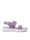 Timberland Leather Women's Flat Sandals Anatomic in Purple Color