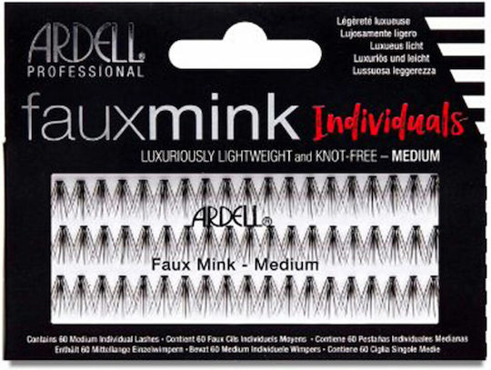 Ardell Faux Mink Medium Cluster Lashes in Black color 60pcs