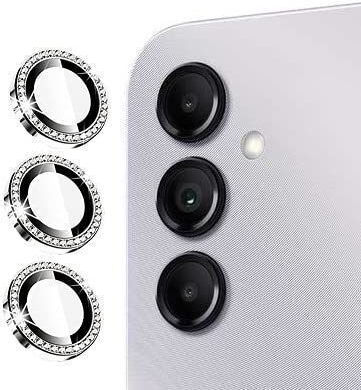 Τζαμάκι Κάμερας Glitter Crystal Ring Μαύρο για Galaxy A14