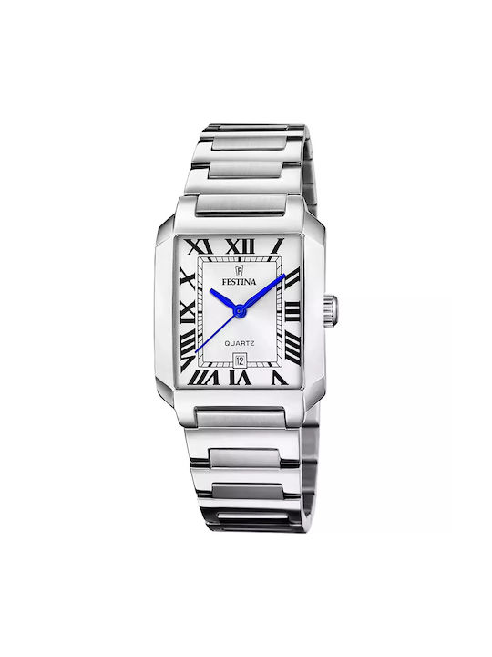 Festina Watch Battery with Silver Metal Bracelet