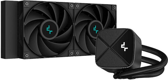 Deepcool LS520S Zero Dark Sisteme De Răcire Cu Apă AIO CPU Cu 2 Ventilatoare 120mm