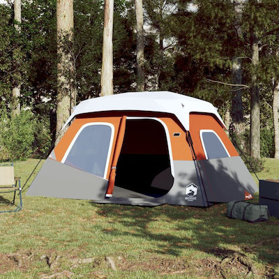 vidaXL Cort Camping Portocaliu pentru 6 Persoane 344x282x212cm