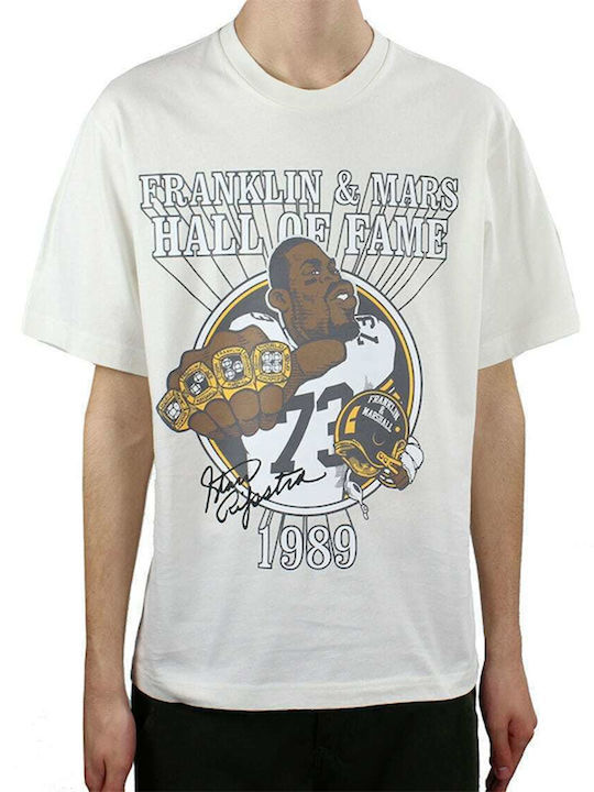 Franklin & Marshall Ανδρικό T-shirt Κοντομάνικο Λευκό