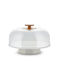 Alessi Kuchenständer Porzellan mit Deckel & Fuß Gray 31.6x31.6cm