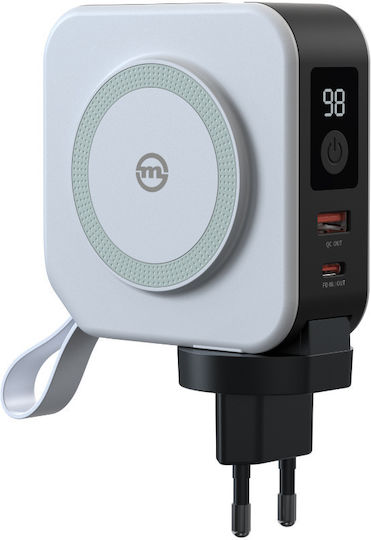 Mobile Origin Power Bank 10000mAh mit USB-A Anschluss und USB-C Anschluss Weiß