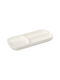 Secret de Gourmet Ceramic Dessert Divided Serving Plate with 3 Slots White 12x28x3cm