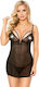 Softline Set Sexy De Lenjerie Cu Dantelă Negru 2 Bucăți