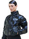 Women's Short Puffer Jacket for Winter Black