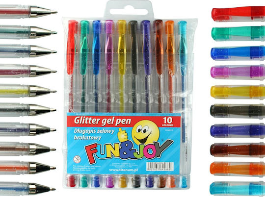 Glitter Gel Pen 10 Farben Fun&joy