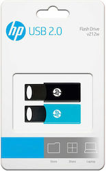 HP 64GB USB 2.0 Stick Μαύρο